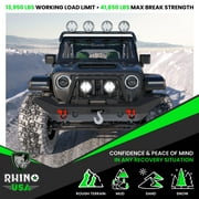 Rhino USA D Ring Shackles (2pc) - 41,850lb Break Strength - 3/4 Clevis Shackle w/ 7/8 Pin (Red)