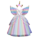thumbnail image 4 of Vestido de Cosplay de unicornio para niñas, traje de princesa sin mangas de arcoíris para fiesta de cumpleaños y boda, vestido Formal de noche, 4 of 5