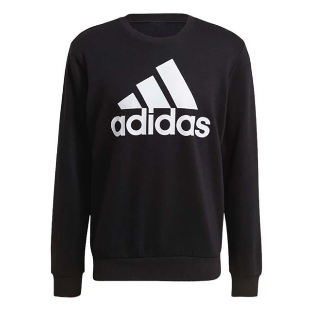 Sudadera Adidas Essentials Talla G Cuello Redondo Big Logo Negra