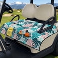 thumbnail image 3 of FUIALDOLG Hawaiian Tropical Green Leaf Golf Cart Print Golf Cart Accessories Breathable Club Car Seat Cover Anti Scratch Golf Cart Seat Towel Blanket with Pocket Universal Fit Most Carts,51x30Inch, 3 of 8