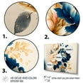 thumbnail image 3 of DESIGN ART Designart 'Blue And Gold Floral Bunch II' Floral & Botanical Canvas Wall Art 44 in. wide x 34 in. high, 3 of 5