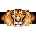 thumbnail image 2 of Design Art Hear Him Roar Lion Art on Canvas, 5 Panels, 60" x 32", 2 of 2