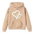 thumbnail image 4 of XAOFW Kids Hoodies Girls Boys Cute Love Heart Printing Sweatshirts Long Sleeve Hood Comfortable Trendy Breathable Club Party Tops, 4 of 4