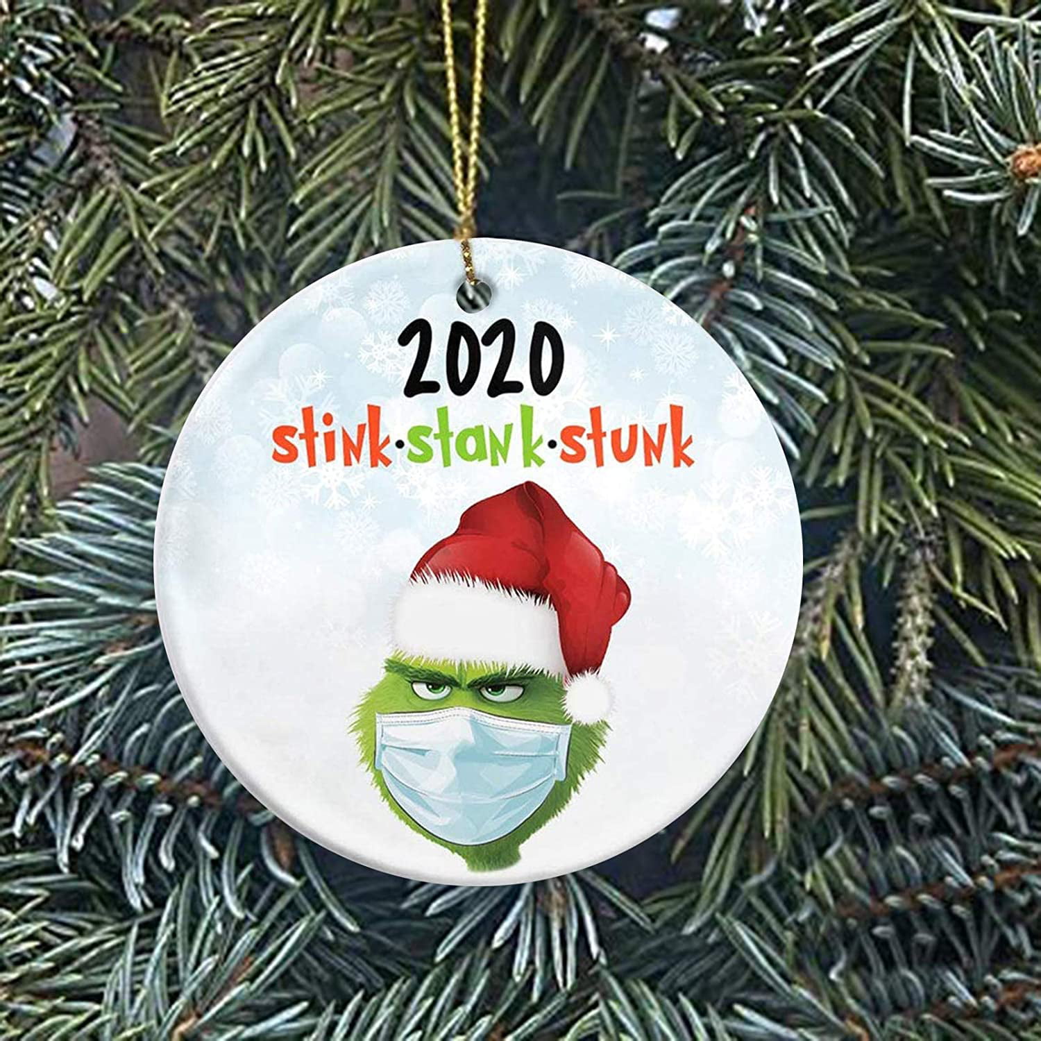 Moonsteps Grinch Christmas Hanging Ornaments,Personalize Grinch 2020 Stink ...