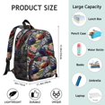 thumbnail image 6 of Speed Racer Cars Pattern Backpack Backpack for School,Schoolbag with Adjustable Shoulder Straps & Padded Back,13.8"x11.4"x6", 6 of 6