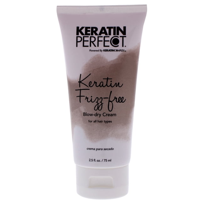 Keratin Perfect Frizz Free Blow Dry Cream Hair Treatment Made With Natural And Clean Ingredients Helps Restore Shine And Smoothness Ultra Revitalizing Serum Makes Hair More Manageable 2 5 Oz Walmart Com