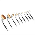thumbnail image 3 of Kit de 9 piezas de formas especiales para aplicación de polvos, contornos, cremas BB y sombras de ojos: juego de brochas de maquillaje profesional con mangos plateados y negros, 3 of 8