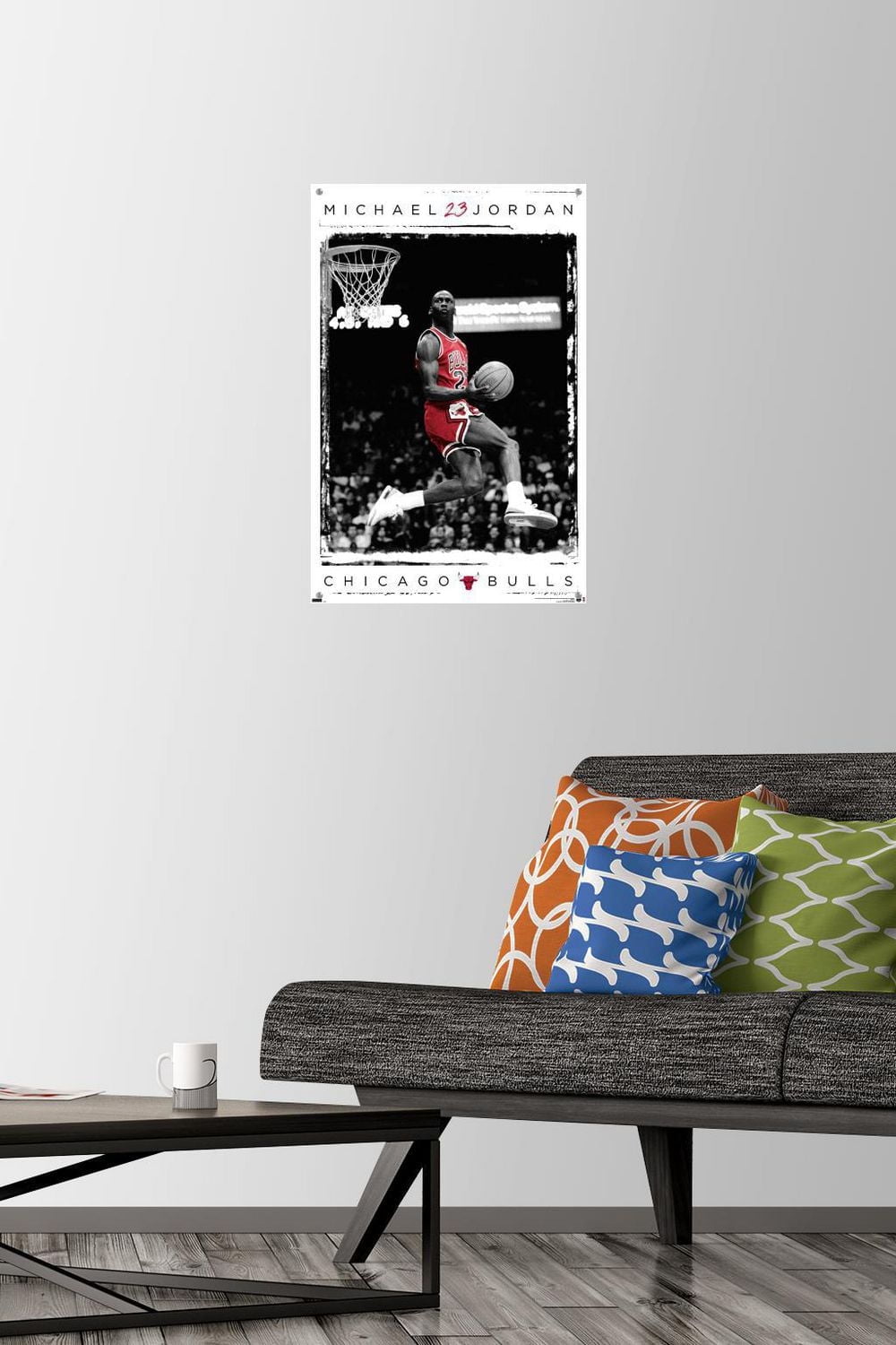 Michael Jordan - Dunk Wall Poster, 14.725" x 22.375" Framed