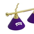 thumbnail image 2 of Texas Christian University 3 Shade Billiard Light with Brass Fixture, 2 of 5