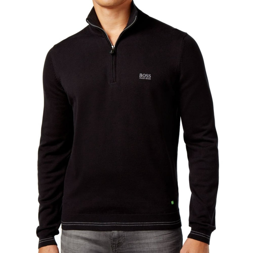 Hugo Boss Hugo Boss NEW Black Mens Size Medium M 1/2 Zip MockNeck