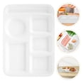 thumbnail image 1 of HOOWIFFY Portion Control Plates Divided Plates White Moisture Retention for Lunch Plate 1Set, 1 of 8