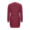 thumbnail image 7 of Women's Casual Sweater Dresses - 2026 Spring Crewneck Long Sleeve Loose Fit Pullover Tunic Dress with Side Pockets for Work, 7 of 7