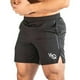thumbnail image 1 of Pantalones cortos deportivos para hombre con bolsillo Malla transpirable de secado rápido Cierre con cordón Negro Pantalones cortos para correr para hombre para fitness Negro con etiqueta blanca L, 1 of 5