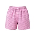 thumbnail image 4 of CAIVO Kids Girls Summer Casual Loose Fit Plaid Shorts Elastic Waist Wide Leg Breathable Shorts With Pockets Versatile Solid Color Bottoms For Holiday Travel, 4 of 4