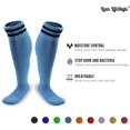 thumbnail image 2 of Lian LifeStyle Exceptional Boy's 1 Pair Knee High Sports Socks for Soccer, Softball, Baseball, and Many Other Sports XL003 Size XSLight Blue, 2 of 5