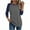 Dark Gray, variant on 3/4 Length Sleeve Womens Tops Womens Casual 3/4 Sleeve T-Shirts Button V Neck Summer Tunic Tops Loose Fit Shirts Solid Basic Tops S-5XL