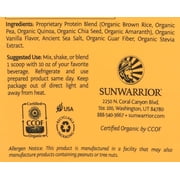 Sunwarrior Classic Plus Protein Vanilla Organic Vegan Protein Powder with BCAA 750g