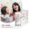 thumbnail image 2 of Gifts for Aunts - Aunt Gifts from Niece Nephew - Aunt Christmas Gifts, Birthday Gifts for Aunt, Aunt Mother Day Gifts - 20oz Best Aunt Ever Stainless Steel Tumbler, 2 of 6