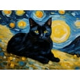 thumbnail image 4 of Stephen Chambers 24x19 Gold Ornate Wood Framed With Double Matting Wall Art Titled - Black Cat 1, 4 of 6