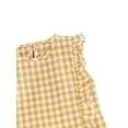 thumbnail image 3 of Gureui Toddler Infant Baby Girls Long Pants Outfits, Sleeveless Plaid Pattern Lace Patchwork Sling Tank Tops + Elastic Waist Flare Pants Set, 3 of 7
