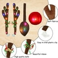 thumbnail image 3 of Christmas Reindeer Antlers Car Kit with Color LED Light Red Nose Tail Bells for Any Cars Christmas Decor, 3 of 5