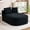 Black, variant on S-HOME Oversized Corduroy Chaise Lounge Chair with Two Pillows 67.5 Inches Long Indoor Sleeper Sofa for Living Room, Black