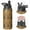 Black-3, variant on Leopard Print Insulated Stainless Steel Water Bottle with Straw & Cleaning Brush – 18 Oz | Leakproof, BPA-Free, 304 Stainless Steel, Wide Mouth, Travel Mug for Car, Gym, Office