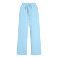 thumbnail image 7 of Diufon Baggy Sweatpants for Women Drawstring High Waist Fleece-lined Pants Fall Winter Warm Pants with Pockets, 7 of 7