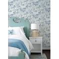 thumbnail image 2 of Chesapeake Walden Navy Forest Wallpaper, 20.5-in by 33-ft, 56.38 sq. ft., 2 of 4