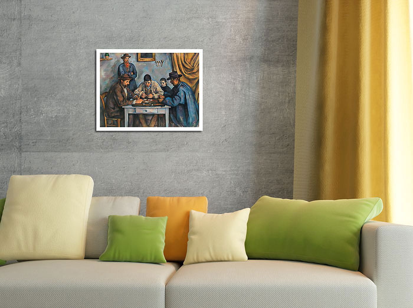 The Card Players (Les Joueurs de Cartes) - From an Original Color Painting by Paul Cézanne c.1890 - Fine Art Matte Paper Print (Unframed) 11x14in