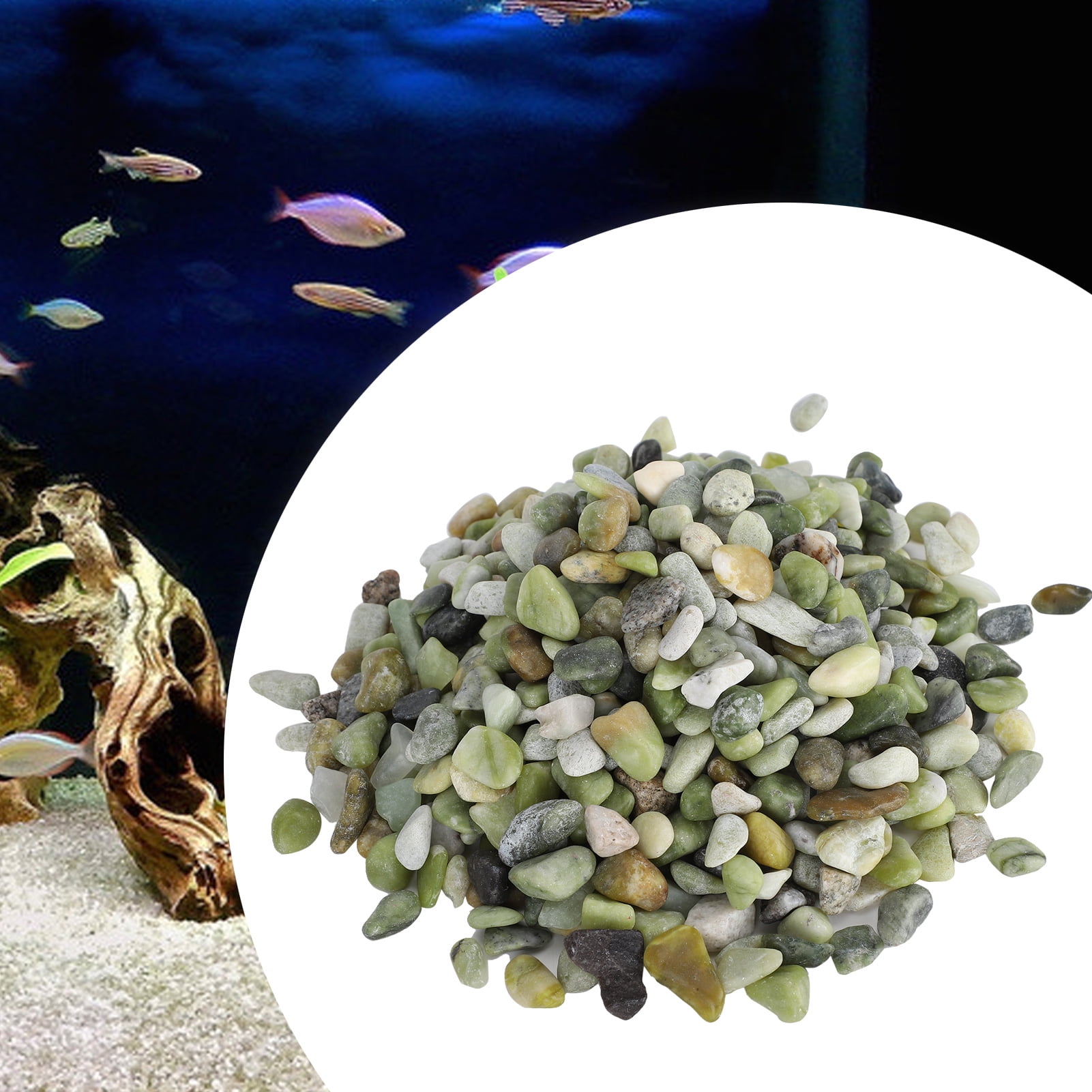 Keenso Fish Tanks Gravel Pebbles For Garden Aquarium Stones Pebbles