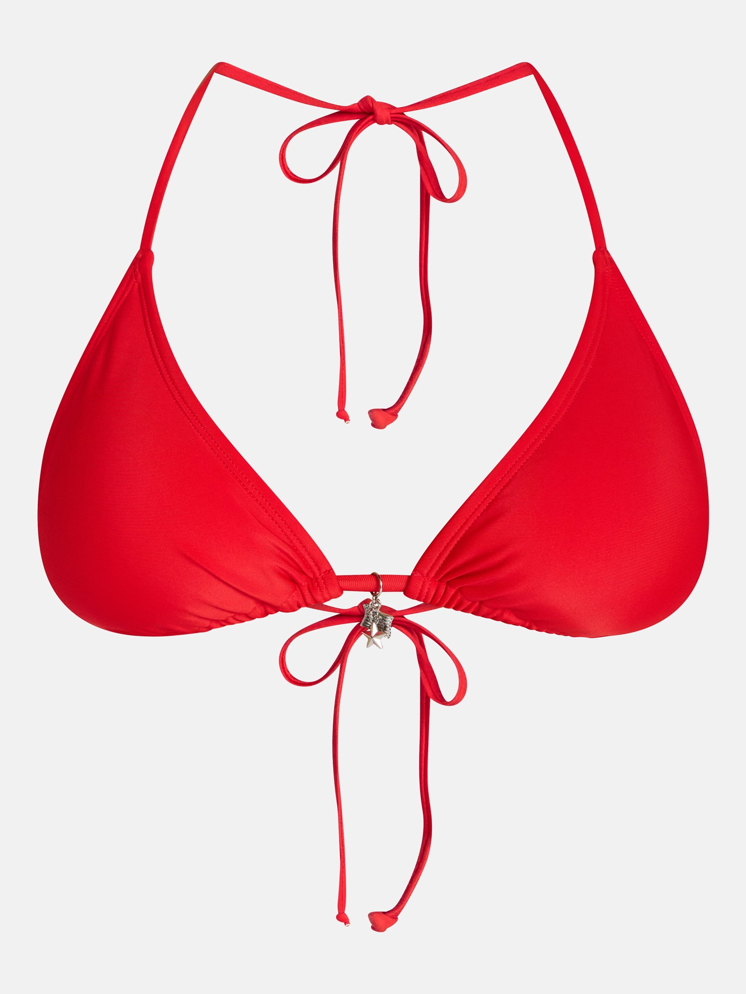 No Boundaries Triangle Bikini Swim Top with Charms, Women's XXS-XXL