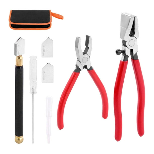 Glass Cutting Tool Set Heavy Duty Premium for Breaking Mirrors Stained