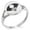 Silver, variant on Stainless Steel Satake Samurai Crest Minimalist Oval Top Polished Statement Signet Ring