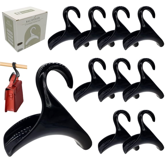 Colgador de bolsas SEEBRIDER para armario negro (paquete de 10)