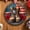 B, variant on Wooowa Independence Day Round Wooden Wall Hanging Board Lightweight Polished Craft Ornament for Porch Living Room Wall Fit for Patriotic Decorations 4th of July Holiday Indoor Arrangement