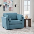 thumbnail image 2 of Signature Design by Ashley Keerwick Blue Oversized Chair, 2 of 19