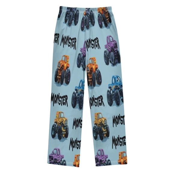 Ttyddzy Giant Truck Printed Boy's Pajama Pants, Cotton-like Modal for Spring/Autumn