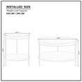 thumbnail image 5 of Round Coffee Table Set of 2, 2-Piece Modern Nesting Coffee Tables with Metal Legs, 2 Tier End Side Tables for Bedroom Office Balcony Yard, Easy Assembly, Natural, 5 of 7
