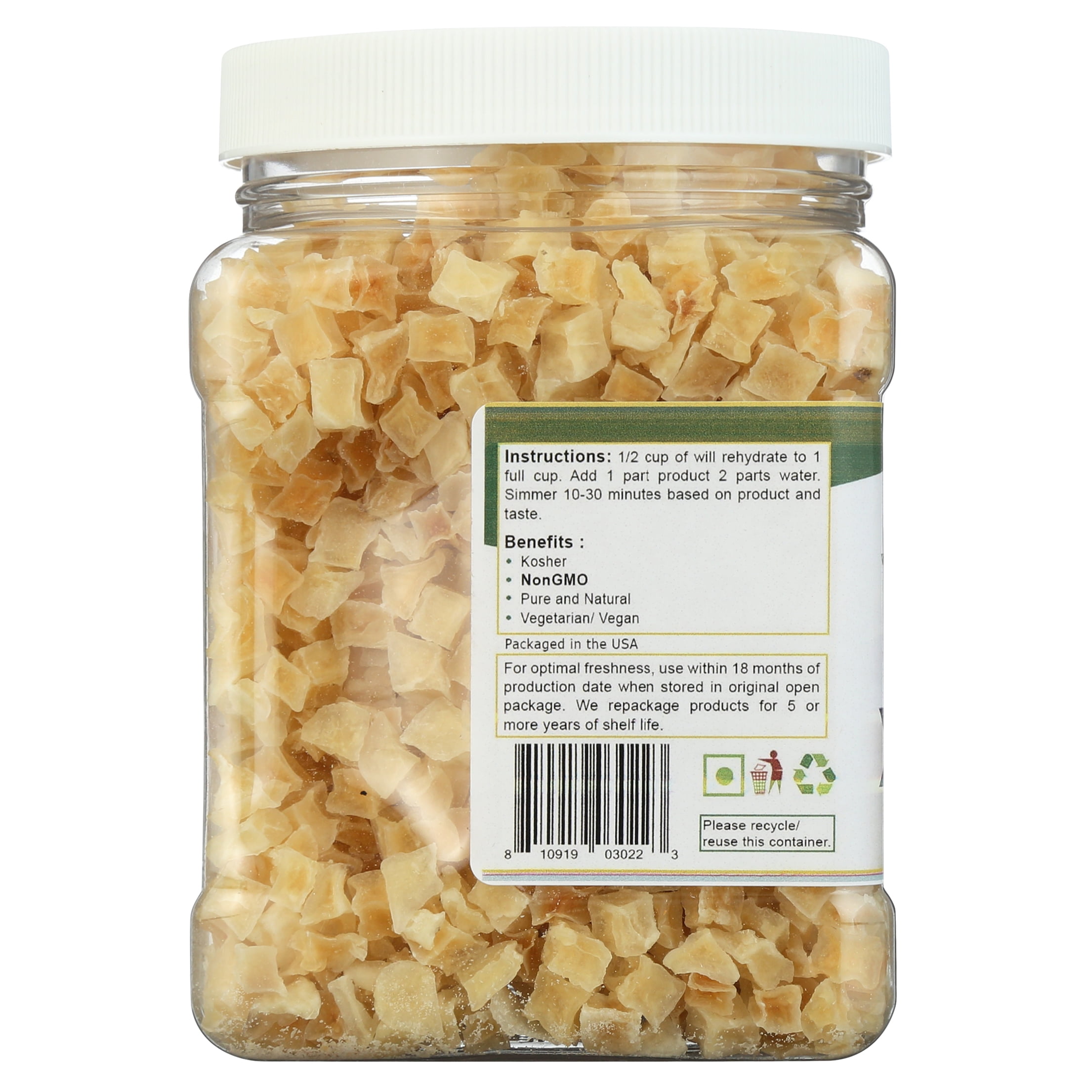 Mother Earth Products Dehydrated Potato Dices, Quart Jar