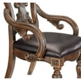 thumbnail image 4 of Miekor Furniture Traditional Formal Dining Furniture Armchairs Set of 2pc Dark Oak Finish Wood Frame Faux Leather Upholstered Seat W5U856, 4 of 8