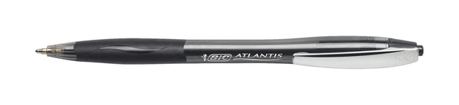 BIC Atlantis Original Retractable Ballpoint Pen, Medium Point (1.0mm), Black, 12 Count