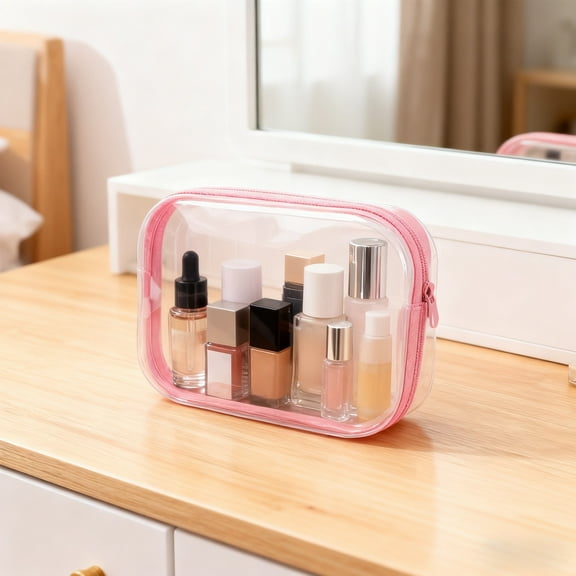 Square Travel Organizer Bags 3 Piece Set Large Medium Small Packing Cubes for Luggage Clothes Storage with Handles Pink