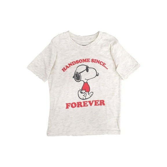 Peanuts Boys Short Sleeve Gray Snoopy Dog Handsome T-Shirt Tee Shirt 4