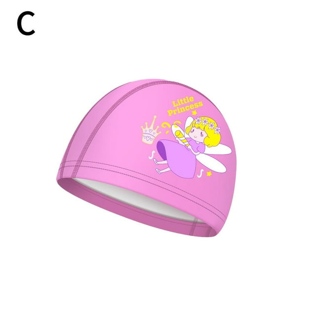 Bonnet de Bain pour Enfants Impression Mignonne Revêtement PU Protection Féminine Imperméable