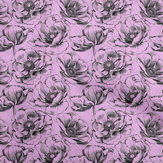 oneOone Viscose Chiffon Amethyst Fabric Floral Diy Clothing Quilting Fabric Print Fabric By Yard 42 Inch Wide