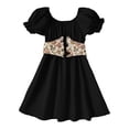 thumbnail image 4 of Girls Renaissance Corset Dress Puff Sleeve Peasant Medieval Dresses Ruffle Cute Elegant Party Outfits Black, Size 11 Y, 4 of 7