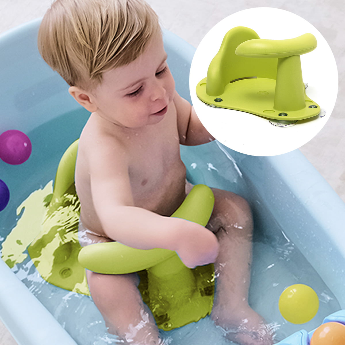 3 In 1 Baby Toddler Child Bath Support Seat Safety Bathing Safe Dinning Play BPA FREE GREEN