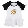thumbnail image 1 of Animal Conch Pattern Dresses For Baby, Newborn Babies Skirts, Infant Princess Dress, 0-24M Kids Graphic Clothes (Black Raglan Dresses, 18-24 Months), 1 of 4