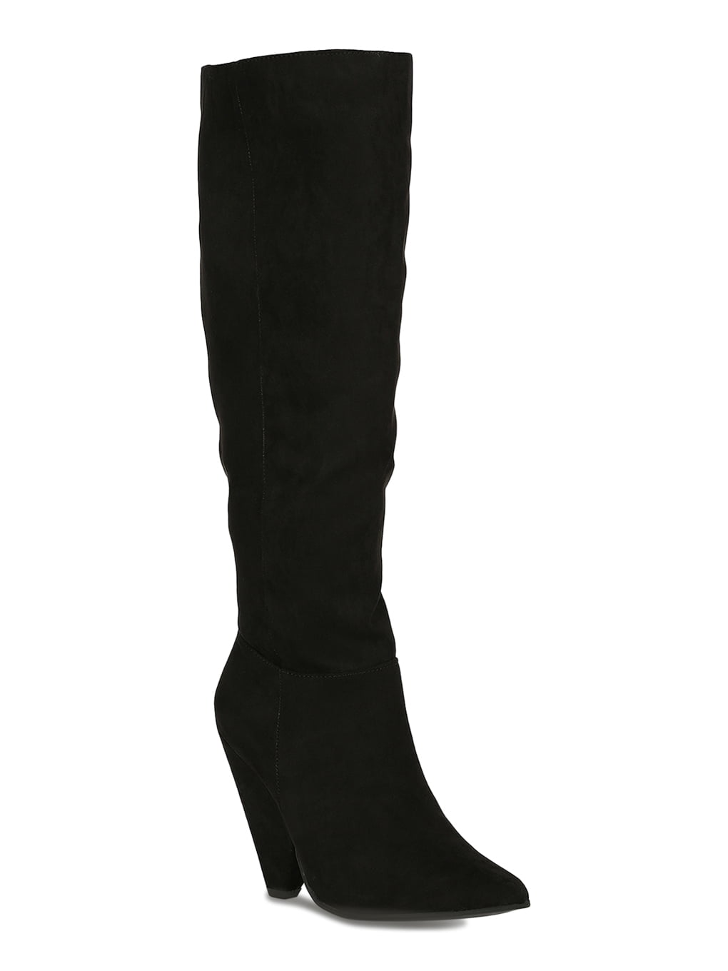 knee high cone heel boots